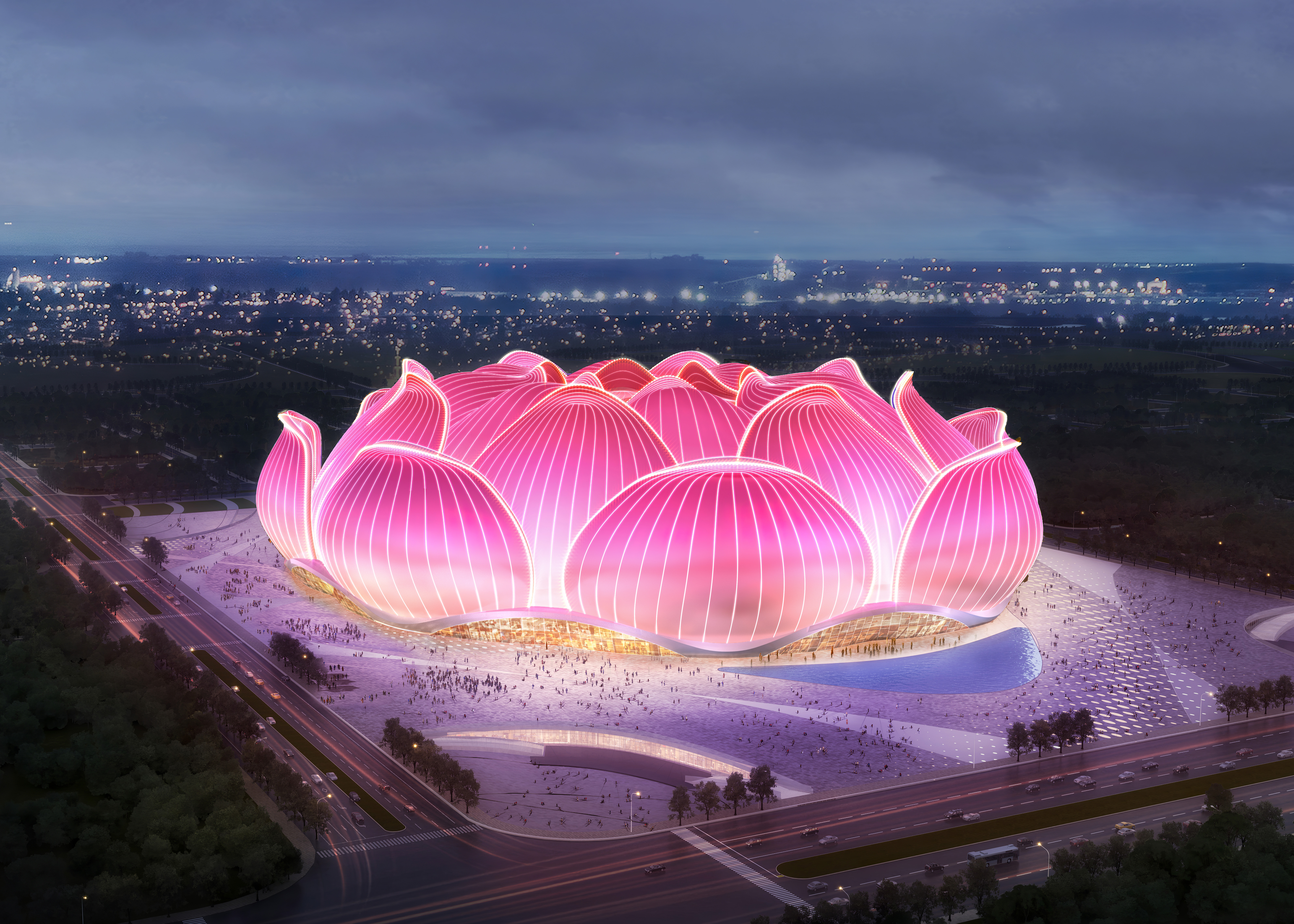恒大新球场上中国风,恒大中国风足球场图片