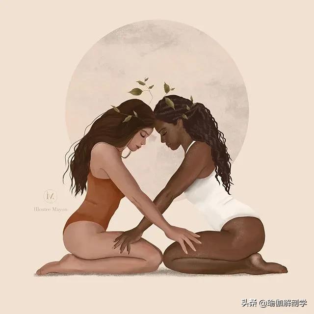 瑜伽小人唯美漫画,瑜伽倒立漫画图片