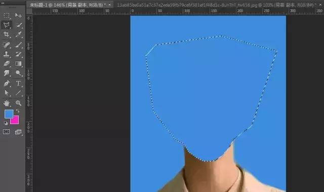 ps一寸证件照填充后尺寸变大,ps如何给证件照换底色ps教程
