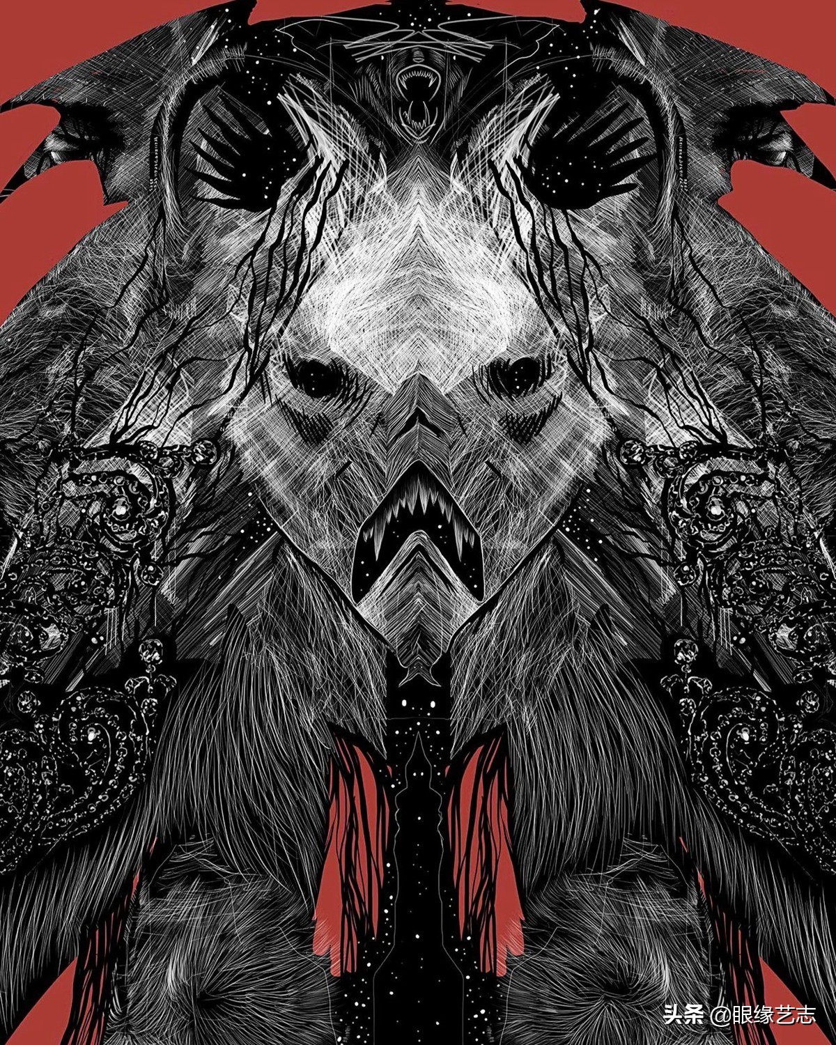 二维宇宙的浓情挣扎：另类的音乐封面插画，穿行暗夜的吟游诗人