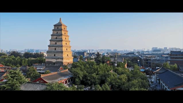 换个角度看西安，航拍建筑太震动