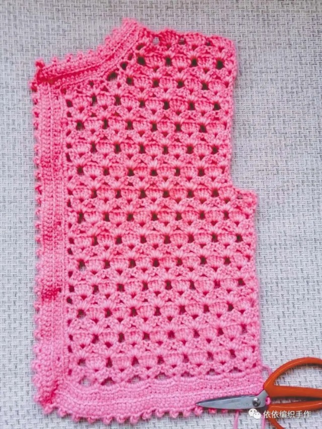 枫叶花宝宝开衫编织教程,3个水草花开衫领子怎么样钩