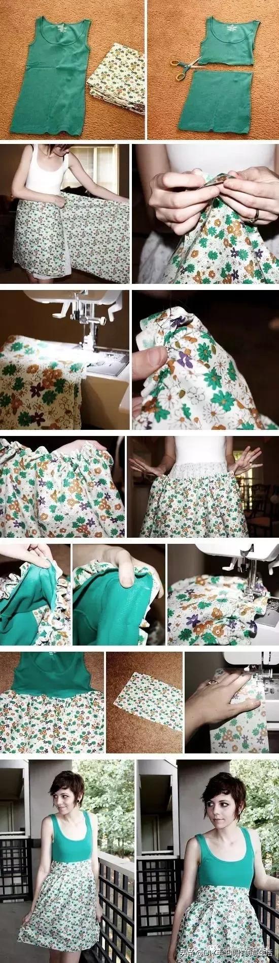 闲置的旧衣服,夏天旧衣服改造露肩衣